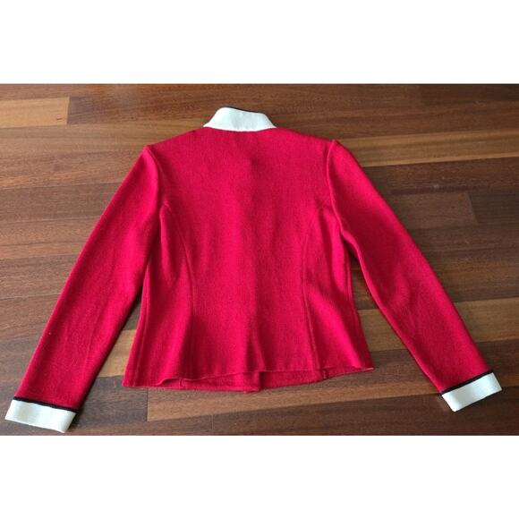 BEAUTIFUL St John collection Blazer jacket red size 2 - Picture 2 of 8